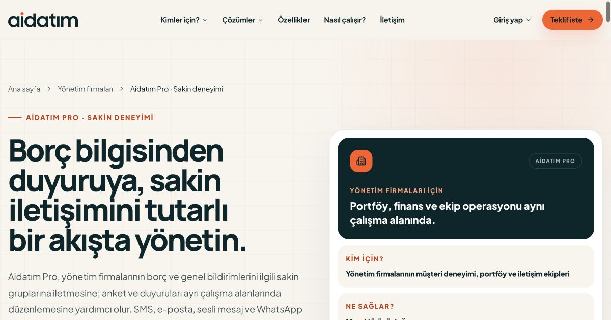 Aidatım site sakini iletişimi rehberi kapak görünümü