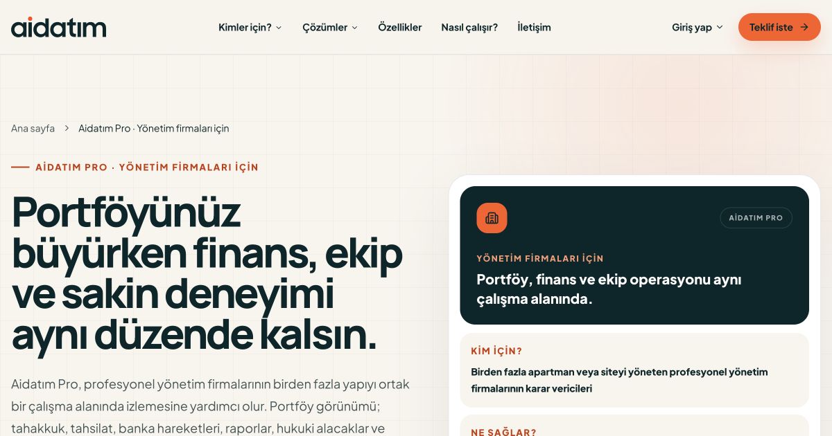 Aidatım yönetim firması yazılımı seçim rehberi kapak görünümü